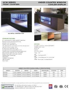 Download Under Counter Spec Sheets