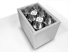 Pozzetti: stainless steel containers for gelato / ice cream