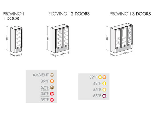 Provino: I series with 1, 2, or 3 doors